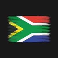 sydafrika flaggborste. National flagga vektor