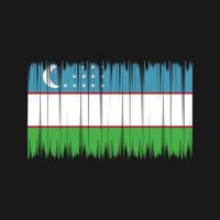 Pinsel mit usbekischer Flagge. Nationalflagge vektor