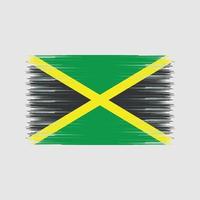 jamaica flaggborste. National flagga vektor