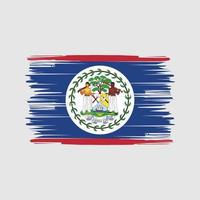 Pinselstriche der Belize-Flagge. Nationalflagge vektor