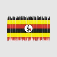 Uganda-Flagge-Pinsel. Nationalflagge vektor