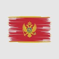 montenegro flagga penseldrag. National flagga vektor