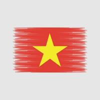 vietnams flagga borste. National flagga vektor