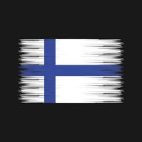 finlands flaggborste. National flagga vektor