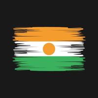 niger flagga penseldrag. National flagga vektor