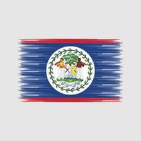 Bürste der Belize-Flagge. Nationalflagge vektor