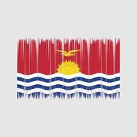 Kiribati-Flagge-Pinsel. Nationalflagge vektor