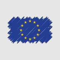 Pinselvektor der europäischen Flagge. Nationalflagge vektor