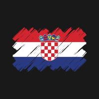 kroatiska flaggan penseldrag. National flagga vektor