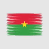 burkina faso flaggborste. National flagga vektor