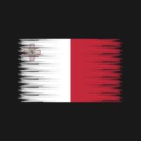 Malta-Flagge-Pinsel. Nationalflagge vektor