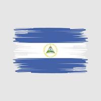 Pinselstriche der Nicaragua-Flagge. Nationalflagge vektor