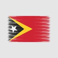 östtimor flaggborste. National flagga vektor