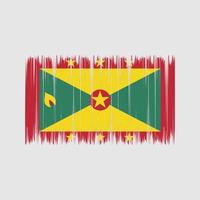 grenada flagga borste. National flagga vektor