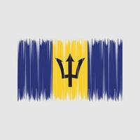 Barbados-Flaggenbürste. Nationalflagge vektor