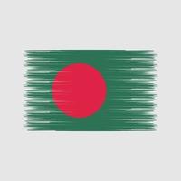 Bürste der Flagge von Bangladesch. Nationalflagge vektor