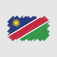 Namibia-Flagge-Pinsel-Vektor. Nationalflagge vektor