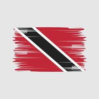 trinidad und tobago flagge pinselstriche. Nationalflagge vektor