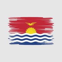 kiribati flagga penseldrag. National flagga vektor