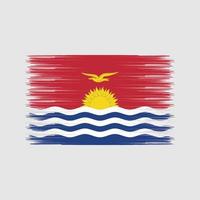 Kiribati-Flagge-Pinsel. Nationalflagge vektor