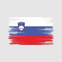 slovenien flagga penseldrag. National flagga vektor