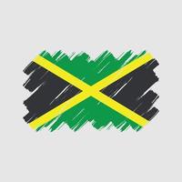 jamaica flagga penseldrag. National flagga vektor