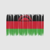 Malawi-Flagge-Pinsel. Nationalflagge vektor