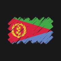 eritrea flag pinselstriche. Nationalflagge vektor