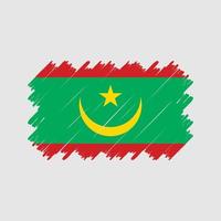 mauretanien flagga borste vektor. National flagga vektor