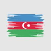 azerbajdzjans flagga penseldrag. National flagga vektor