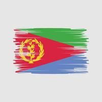 eritreas flagga penseldrag. National flagga vektor