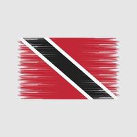 Flaggenbürste von Trinidad und Tobago. Nationalflagge vektor