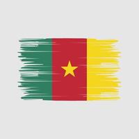 penseldrag för kamerunska flaggan. National flagga vektor