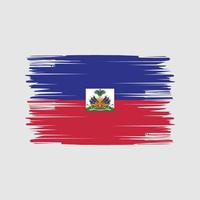 Pinselstriche der Haiti-Flagge. Nationalflagge vektor