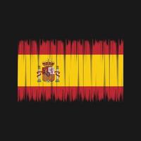 spaniens flagga borste. National flagga vektor