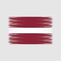 Bürste der lettischen Flagge. Nationalflagge vektor