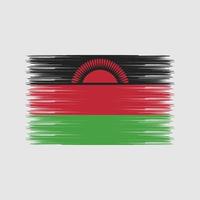 Malawi-Flagge-Pinsel. Nationalflagge vektor