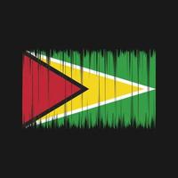 Bürste der Guyana-Flagge. Nationalflagge vektor