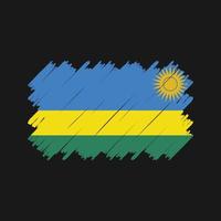 rwanda flagga borste vektor. National flagga vektor