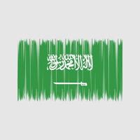 Flaggenpinsel Saudi-Arabiens. Nationalflagge vektor