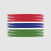 Bürste mit Gambia-Flagge. Nationalflagge vektor