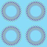 runda ram med flerfärgad cirkel konfetti, vektor illustration