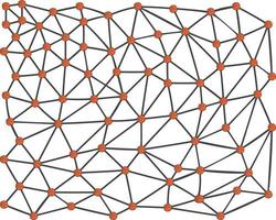 geometrisk triangel mönster bakgrund med orange basketboll vektor