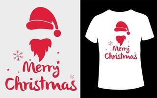T-Shirt-Design der frohen Weihnachten mit bearbeitbarem Vektor