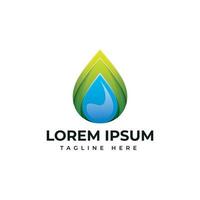 modern liten droppe aqua natur logotyp design vektor