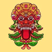 illustration av barong mask. vektor