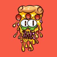 monster pizza illustration vektor