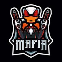 maffia Anka maskot logotyp vektor