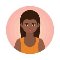 avatar afro kvinna vektor