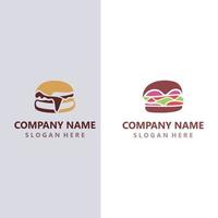 burger nötkött logotyp design restaurang mall vektor bild